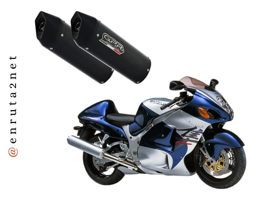 GPR Auspuff Für Suzuki Hayabusa 1300 - Furore Serie In Schwarz Mit Straßenzulassung